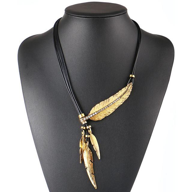 Black Feather Necklace – RoseGold & Black Pty Ltd